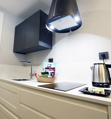 Riva Hotel room kitchen counter